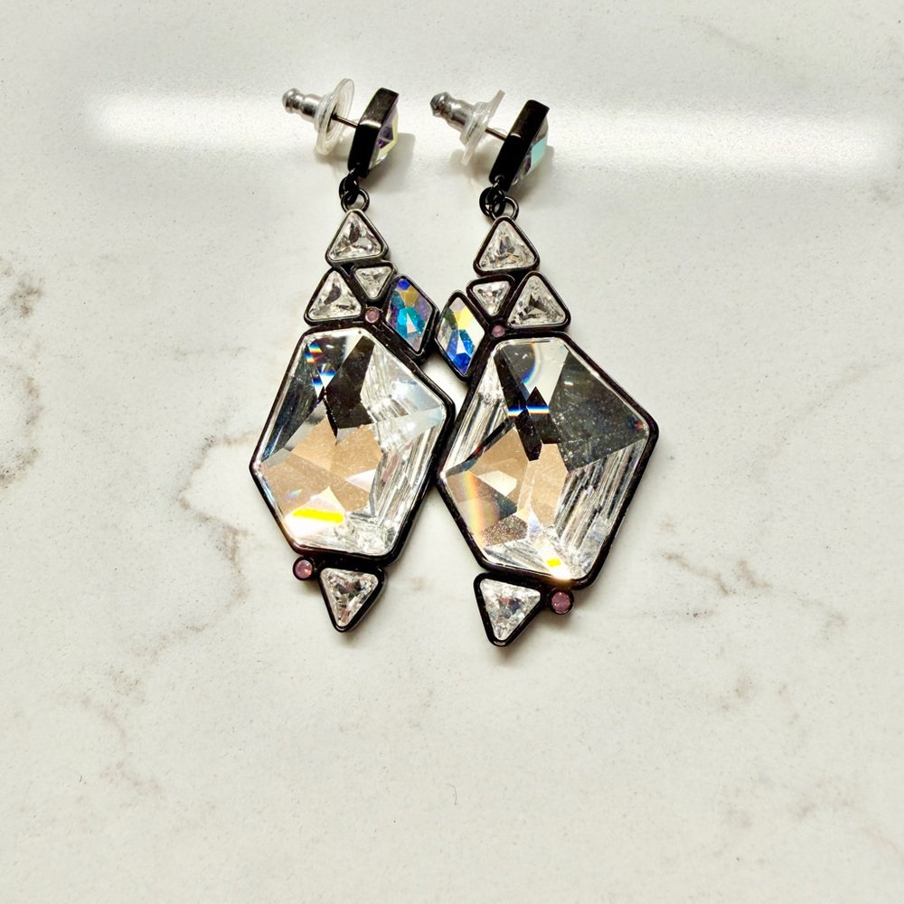 Elegant Art Deco Crystal Earrings